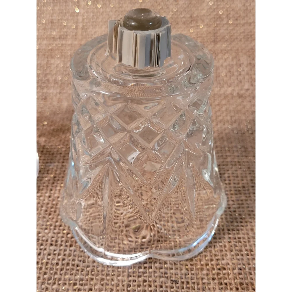 Vintage‎ Twisted Metal Candle Holder Candelabra 2 Cut Glass Votive Tealight Cups